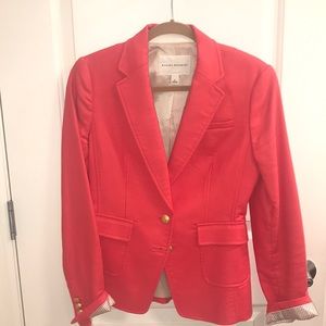 Banana Republic Size 2 Coral Blazer Gold Buttons